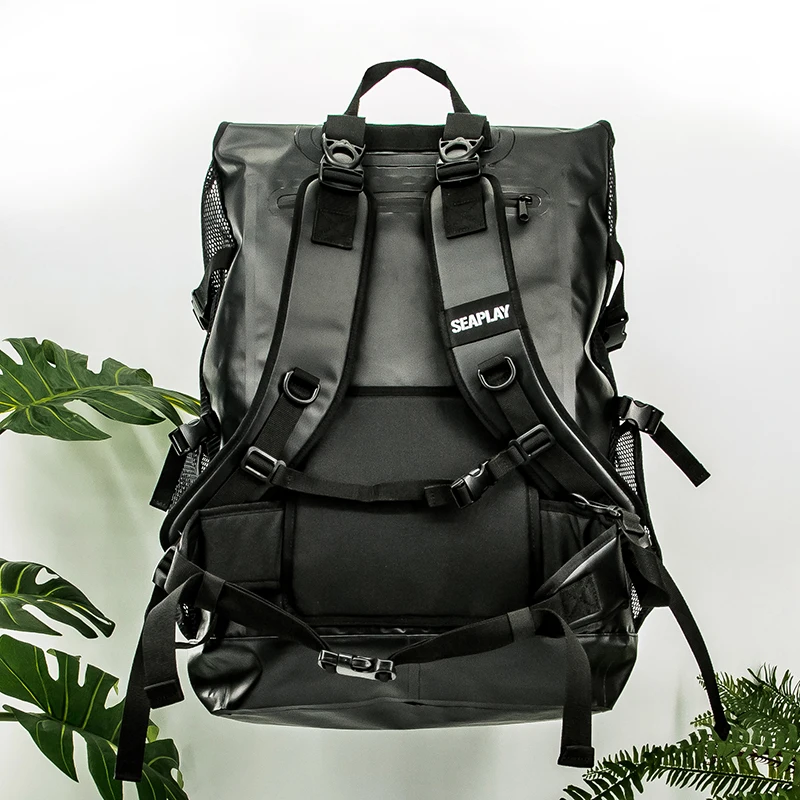 SEAPLAY Scuba Diving Free Diving Equipment 70L Waterproof Backpack Outdoor Water Resistant Heavy Duty Cushion Padded Back Panel
