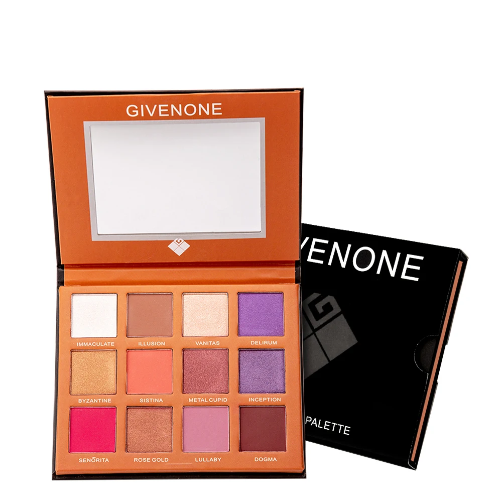 

GIVENONE 12 Color eyeshadow Glitter Matte Cosmetics Dreamy Eyeshadow Palette Long-Lasting Waterproof Eye shadow pallette makeup