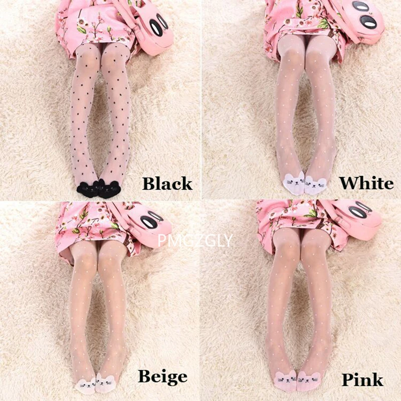 Cute Cat Girl Tights Kids Pantyhose 1-9Y kids pantyhose sheer stockings toddler tights