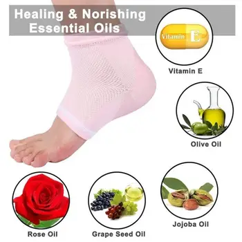 

Mesh gel anti-drying heel socks, heel protection socks, foot moisturizing women sets care For men and heel P1S6