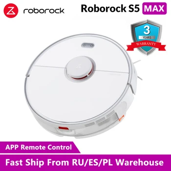 

Roborock S5 Max Robot Vacuum Cleaner for Home Smart Sweeping Robotic Cleaning Mope Upgrade of Roborock S50 S55 Vacuum Cleaner
