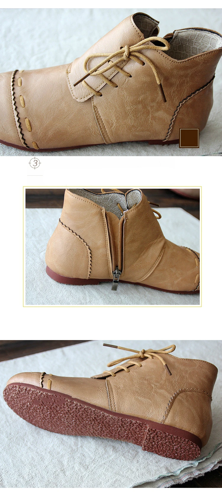 HUIFENGAZURRCS/осенние женские ботинки Ботинки martin ручной работы с круглым носком удобные повседневные ботинки на плоской подошве для студентов
