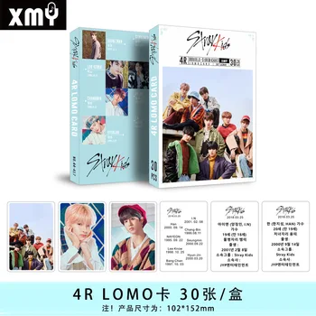 

30pcs/set KPOP Stray Kids Big photocard Twice BLACKPINK ASTRO X1 Signature Photo Album Double print lomo Card Blessing Postcard