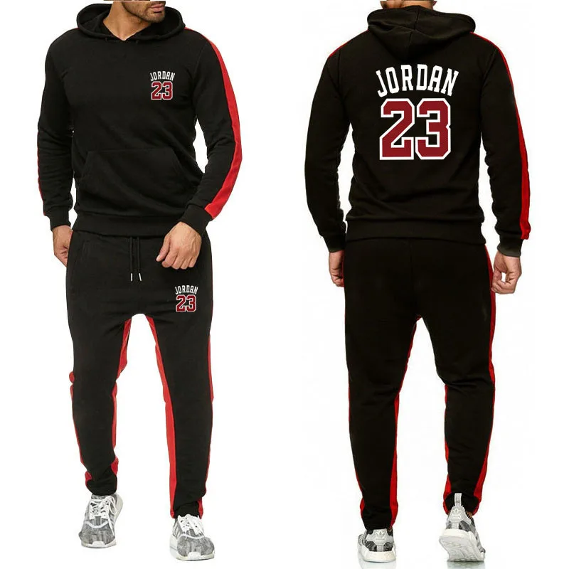 

Fashion Brand Men And Women Mixed Colors Hoodie Spring And Autumn Set plus Velvet Printed Coat Hoodie Sports Set