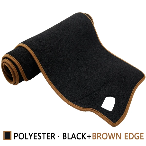 Polyester Brown Edge Для BYD F0 2008 2009 2011 2012 2013 Противоскользящий коврик для приборной панели солнцезащитный Коврик Анти-УФ Защита аксессуары с покрытием - Название цвета: Polyester Brown Edge