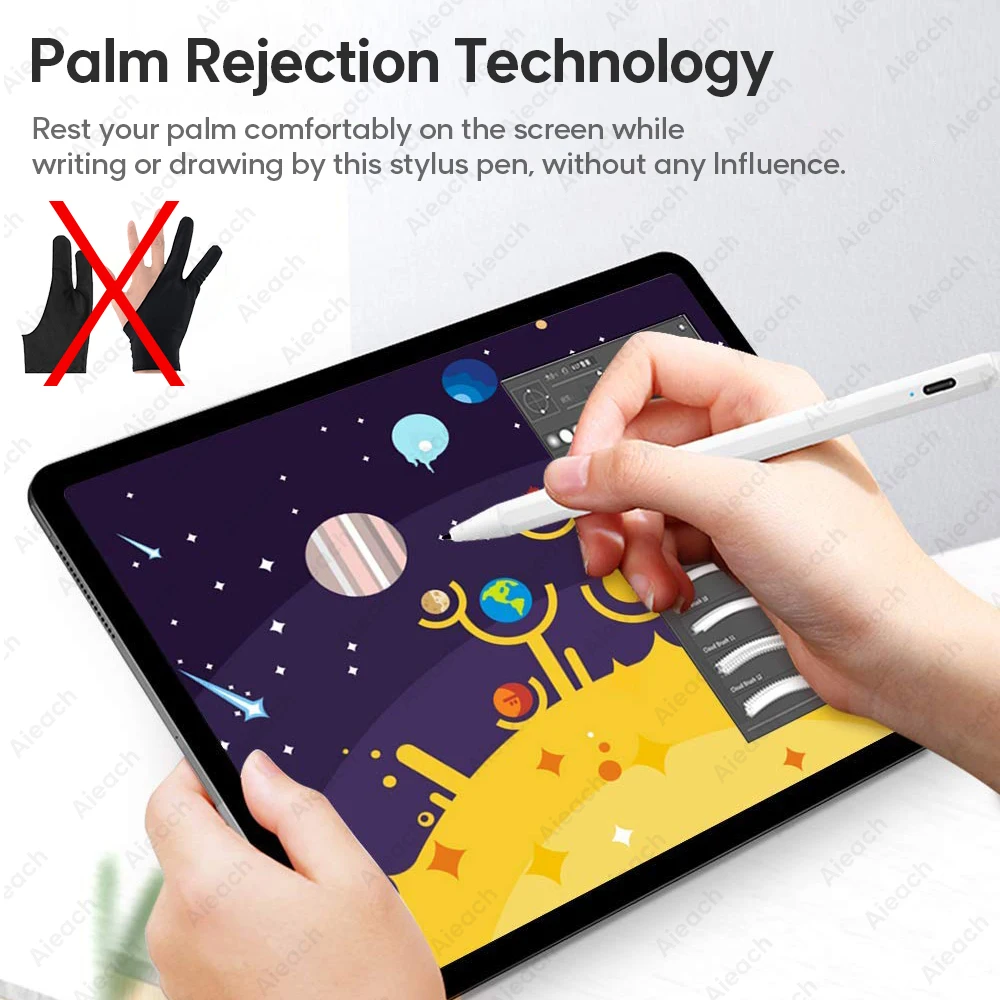 Для iPad карандаш с отвода ладони для стилуса Apple 2018 2019 6th 7th/ Air 3/ Pro 11 2020 12 9 3rd/ Mini