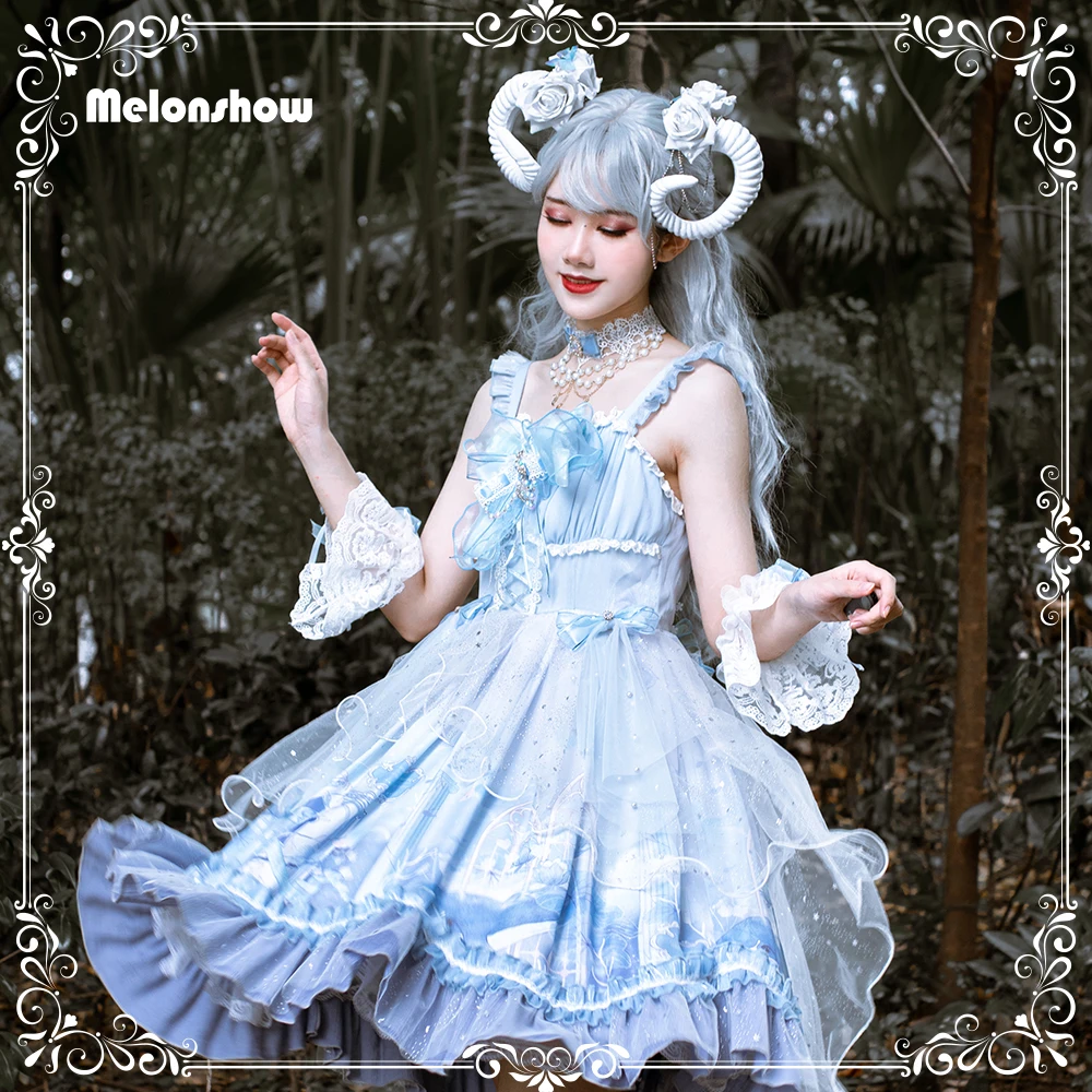 Melonshow Sweet Lolita Dress Blue 