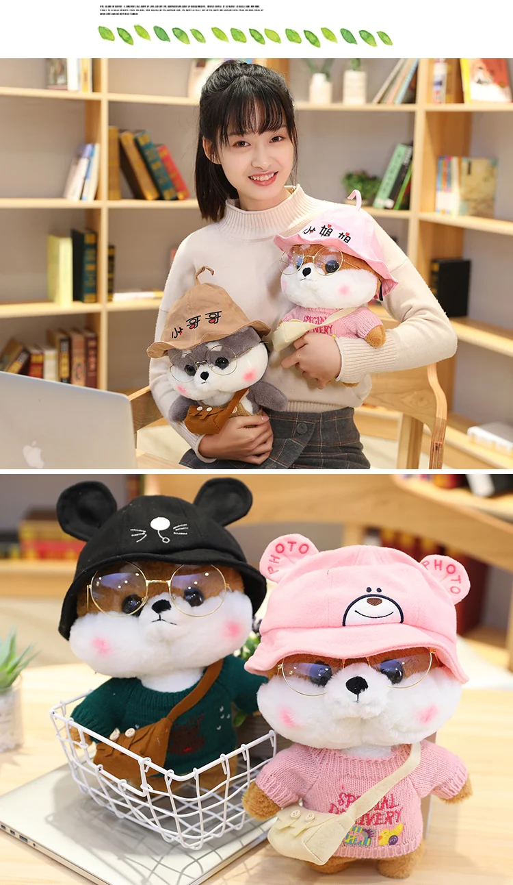 30 см Kawaii собака плюшевые игрушки плюшевая креативная Хаски Мягкая кукла плюшевая Хаски со свитером детские игрушки подарок на день рождения для девочек и мальчиков
