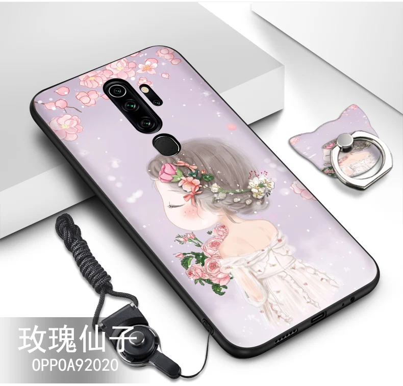 color as photo Для oppo A9 чехол Топ продаж ТПУ силиконовый чехол+ ремешок с милым рисунком кольцо задняя крышка чехол для oppo A9 крышка - Цвет: color as photo