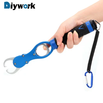 

DIYWORK Hand Tools Aluminum Alloy With 0- 16KG Scale Fish Gripper Hook Fishing Pliers Fishing Lip Grip