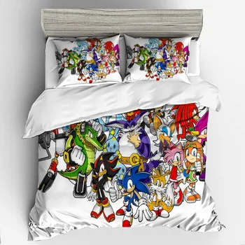 

Dropshipping 3D Bedding Set Sonic Duvet Cover Bedding Sets QUEEN King size Dropshipping Boy gife Children's gifts SNK06