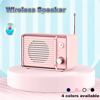 

DW01 Mini Bluetooth Speaker Retro Radio Portable Mobile Subwoofer Wireless Amplifier Creative Gift Small Speaker