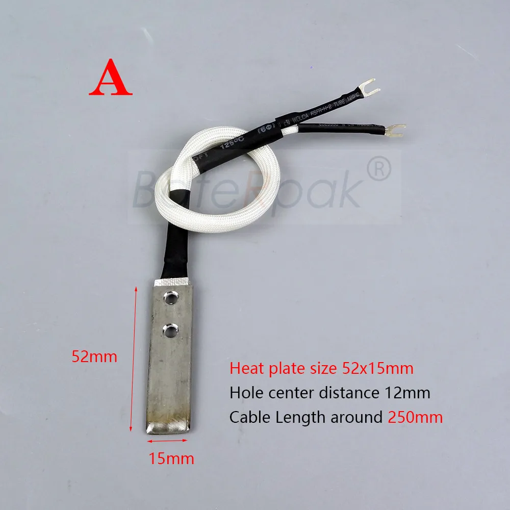 A-52x15MM 1pcs BateRpak Комплектная машина нагреватель части костюм для YOUNGSUN двойной двигатель обвязочная машина работает с 24 В до 11 в трансформатор - Цвет: A-52x15MM 1pcs