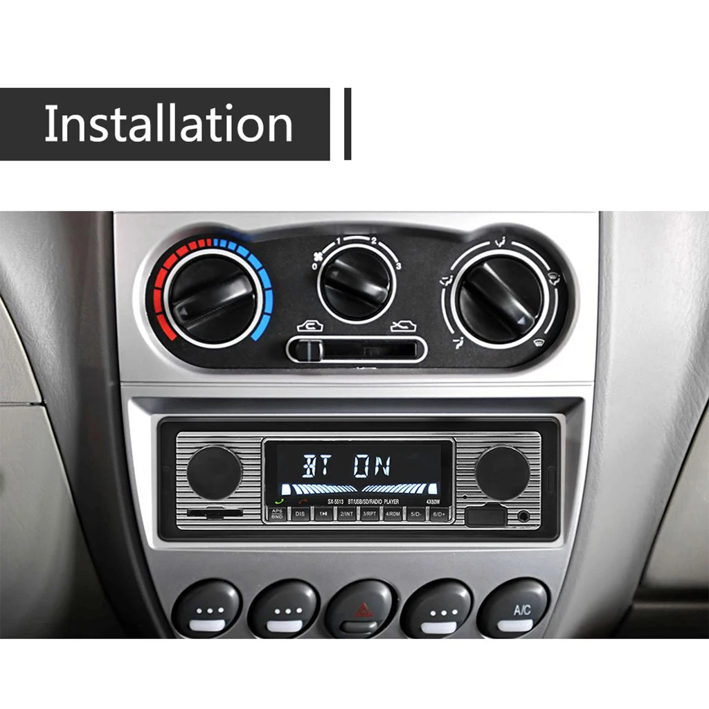 12 в 1 Din Bluetooth Винтаж автомобиль радио MP3 плеер стерео USB AUX классический