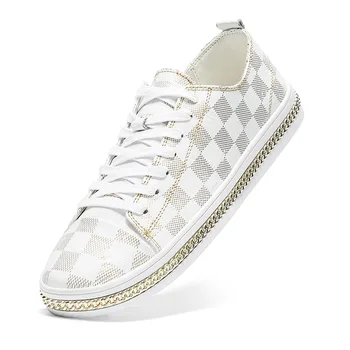 

nian Summer Couples European Style Trendy Shoes Shoes Genuine Leather Fashion Casual Breathable Students White Shoes a Gene