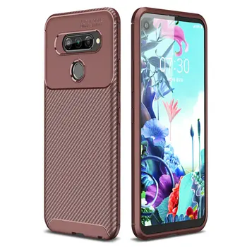 

50pcs/lot Case For LG Q70 Soft TPU Carbon Fiber Anti-Scratch Rugged Back Cover For LG Q70