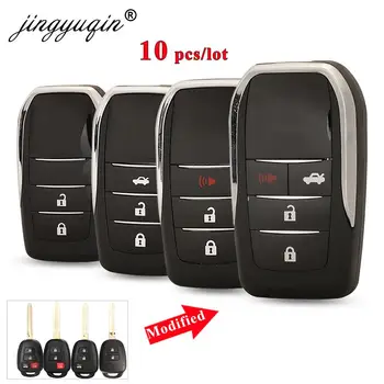 Keyforkess 10pcs aggiorna la custodia chiave dell'automobile a distanza per Toyota TOYOTA Reiz Corolla Camry RAV4 Prius 2/3/4 pulsante modificato Flip Key Shell