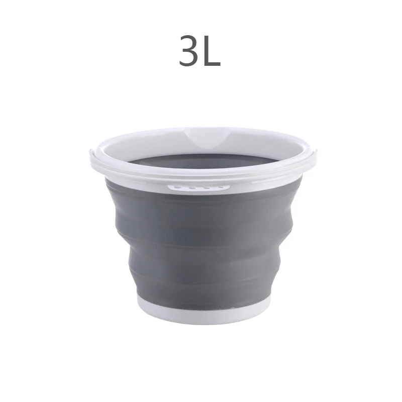 Утолщенное складное ведро для путешествий портативный рыболовный Выдвижная раковина Походное ведро для мойки автомобилей ванная кухня чистящий инструмент - Цвет: 9