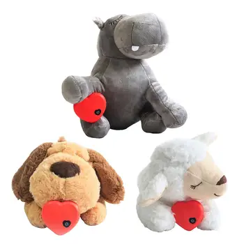 

Dog Toy Plush Toy Comfortable Behavioral Training Aid Toy Heart Beat Soothing Plush Doll Sleep for Smart Dogs Cats
