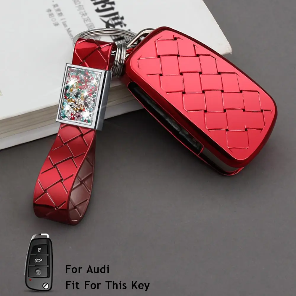 Option 8 ТПУ авто ключ защитный чехол для Audi R8 A1 A3 A4 A5 A6 A7 A8 Q3 Q5 Q7 C5 C6 A4L A6L S1 S3 RS6 TT 2005-2013 автомобильный держатель телефона - Название цвета: Option 8