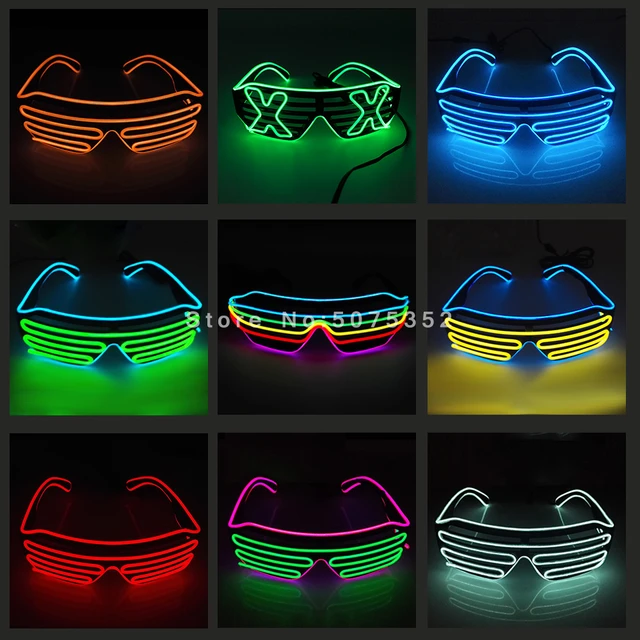 Gafas Led De Neón Para Fiesta, Lentes Luminosas Para Fiesta, Disfraz De  Rave, Decoración De Escenario - Artículos Para Fiestas - AliExpress