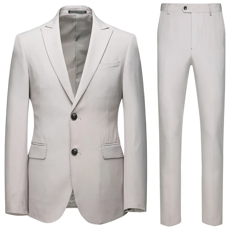 Mirecoo Blazers Jacket Man Suit 2 Button Fashion Casual Slim Fit Wedding Suit For Men Business Suits Pants Set Autumn Spring Mirecoo Blazers Jacket Man Suit 2 Button Fashion Casual Slim Fit Wedding Suit For Men Business Suits Pants Set Autumn Spring