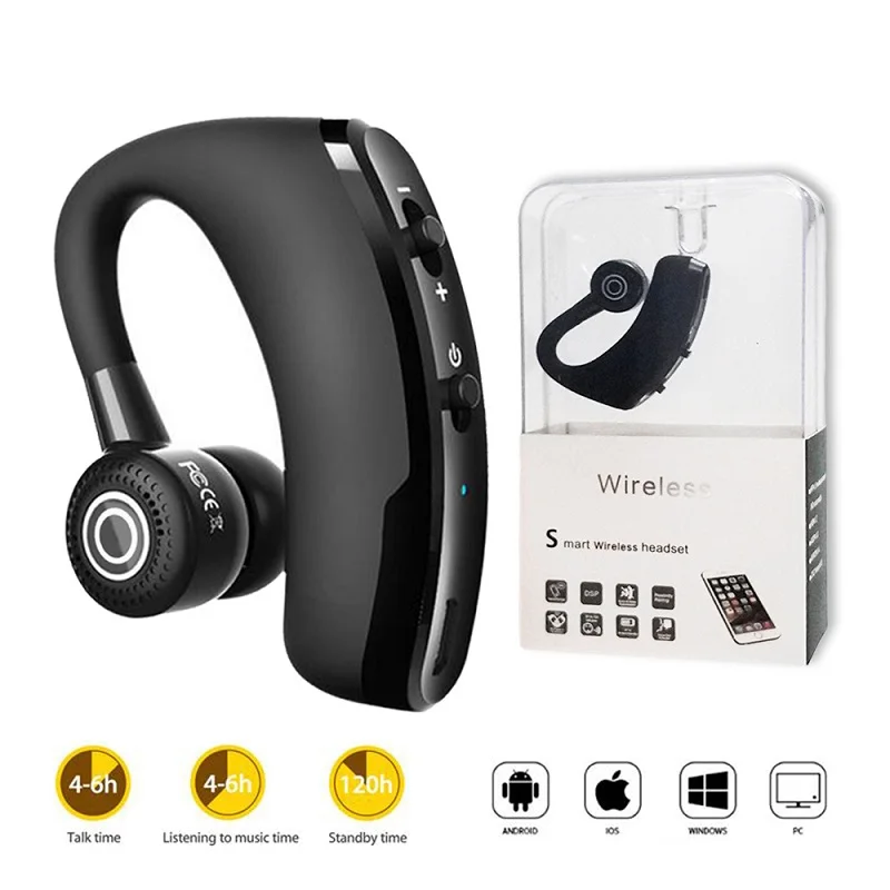 Bluetooth 4.1 Headset Sports Headphone V9 Wireless Handsfree Earphone Universal Bluetooth Sports Bass Earbuds with Mic
