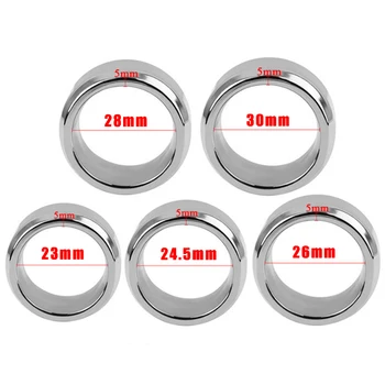 5 Size Metal Penis Ring Sex Toys for Men Male Delay Ejaculation Stainless Steel Cock Ring With Glans Stimulator Semen Lock BDSM 6
