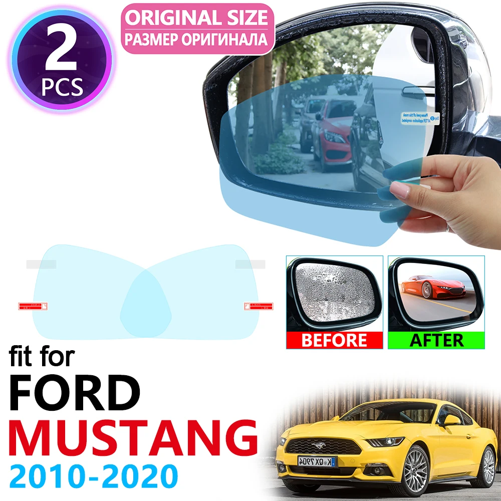 Для Ford Mustang 5th 6th Gen S197 S550 GT 2010~ полное покрытие зеркало заднего вида непромокаемая противотуманная пленка аксессуары