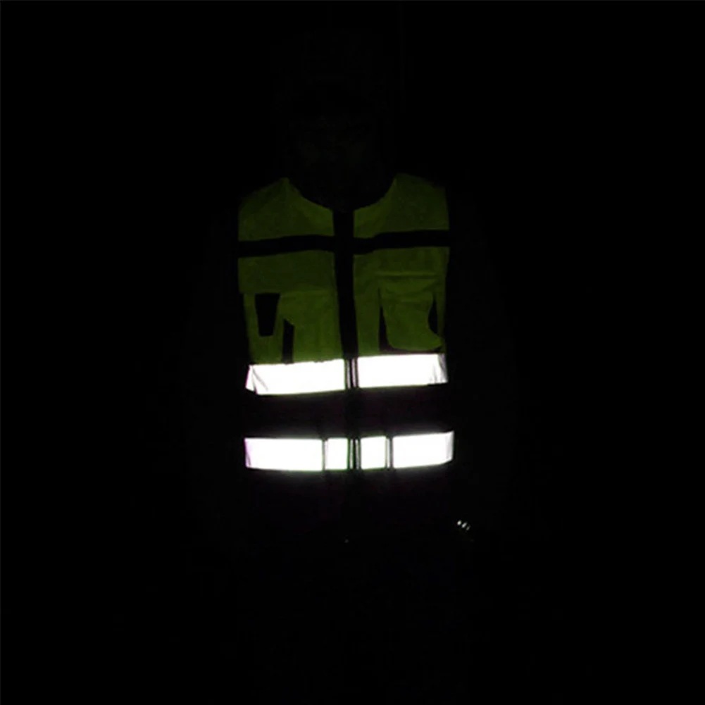 Светоотражающий Жилет для безопасности, модный светоотражающий жилет, строительная одежда для езды на велосипеде, Прямая поставка#0723