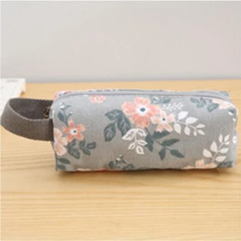 

Novelty Flower Canvas Pencil Case Stationery Kids School Pencil Cases Boys Girls Pencil Bag for School Supplies