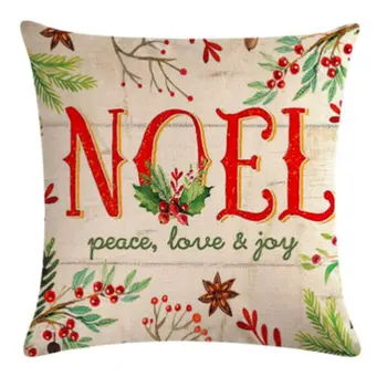 

Christmas Cushion Cover Sofa Christmas Pillowcase Cotton Linen Pillow Covers Car Home Decor Christmas Decoration New year 2021