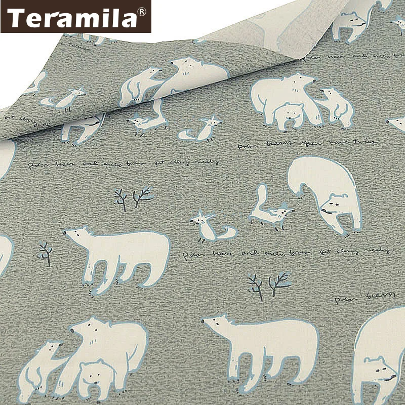 1pcs 50x160cm Teramila хлопок ткани метров 50x160 см животных мультфильм дизайн Telas DIY Лоскутная Ткань Ремесло Tissus Qulits Швейные простыни - Цвет: 1pcs 50x160cm