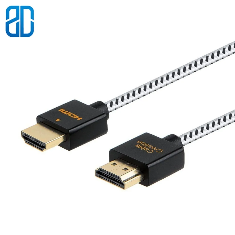 

Ultra Thin HDMI Male to Male HDMI 2.0 High-Speed Ultra Slim Low Profile Cable Support 3D 4K@60Hz, Audio Return for PS4