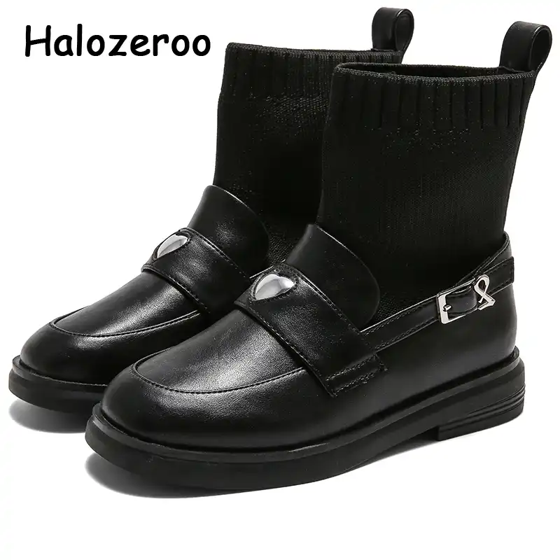 girls black dress boots