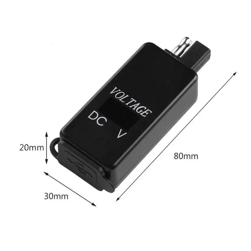 12-24 в автомобильный мотоцикл SAE к USB зарядное устройство адаптер с вольтметр напряжение дисплей отличное мастерство и долговечность