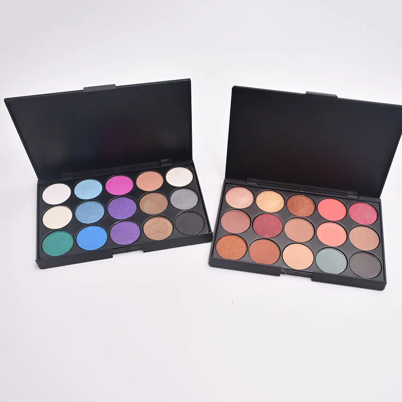 Cosmetic Makeup OEM 15 color Eyeshadow Palette low moq Matte Shimmer Eyeshadow Palette