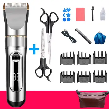 

USB Smart Touch LCD Hair Clipper Electric Hair Shaving Device Household Tools