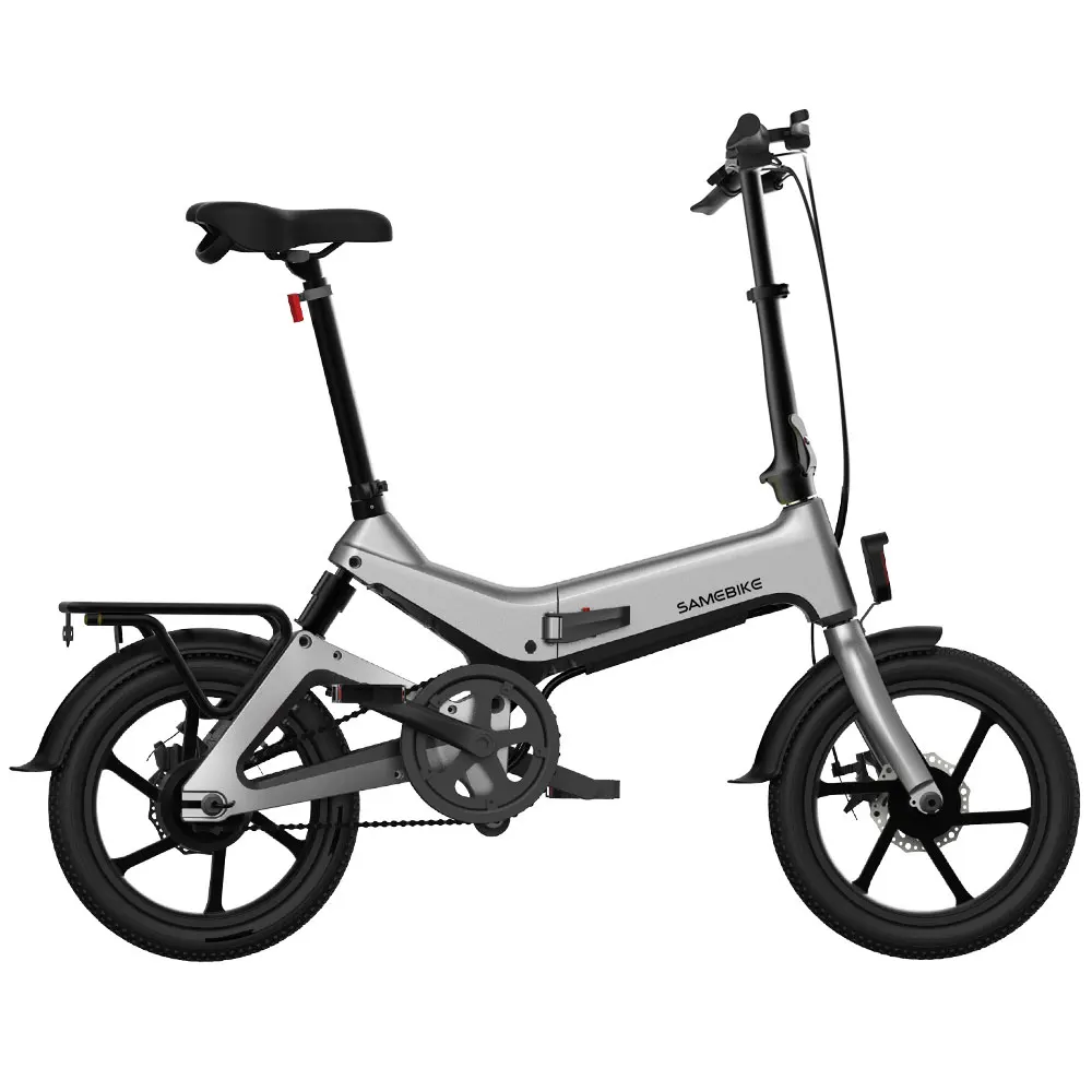 [EU Direct] Samebike JG7186 36 в 250 Вт умный складной электрический велосипед мопед 25 км/ч Максимальная скорость Электрический велосипед диапазон электровелосипеда ЕС вилка - Цвет: grey