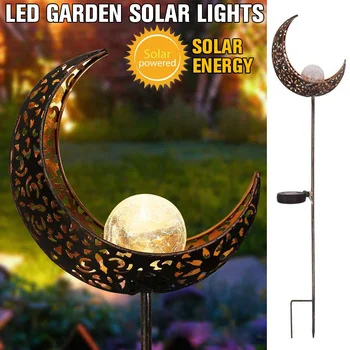 

LED Solar Light Garden Lights Hollow Out Moon Iron Outdoor Lamp Control Induction Landscape Lamps Pathway Lawn Warm Multi Tool
