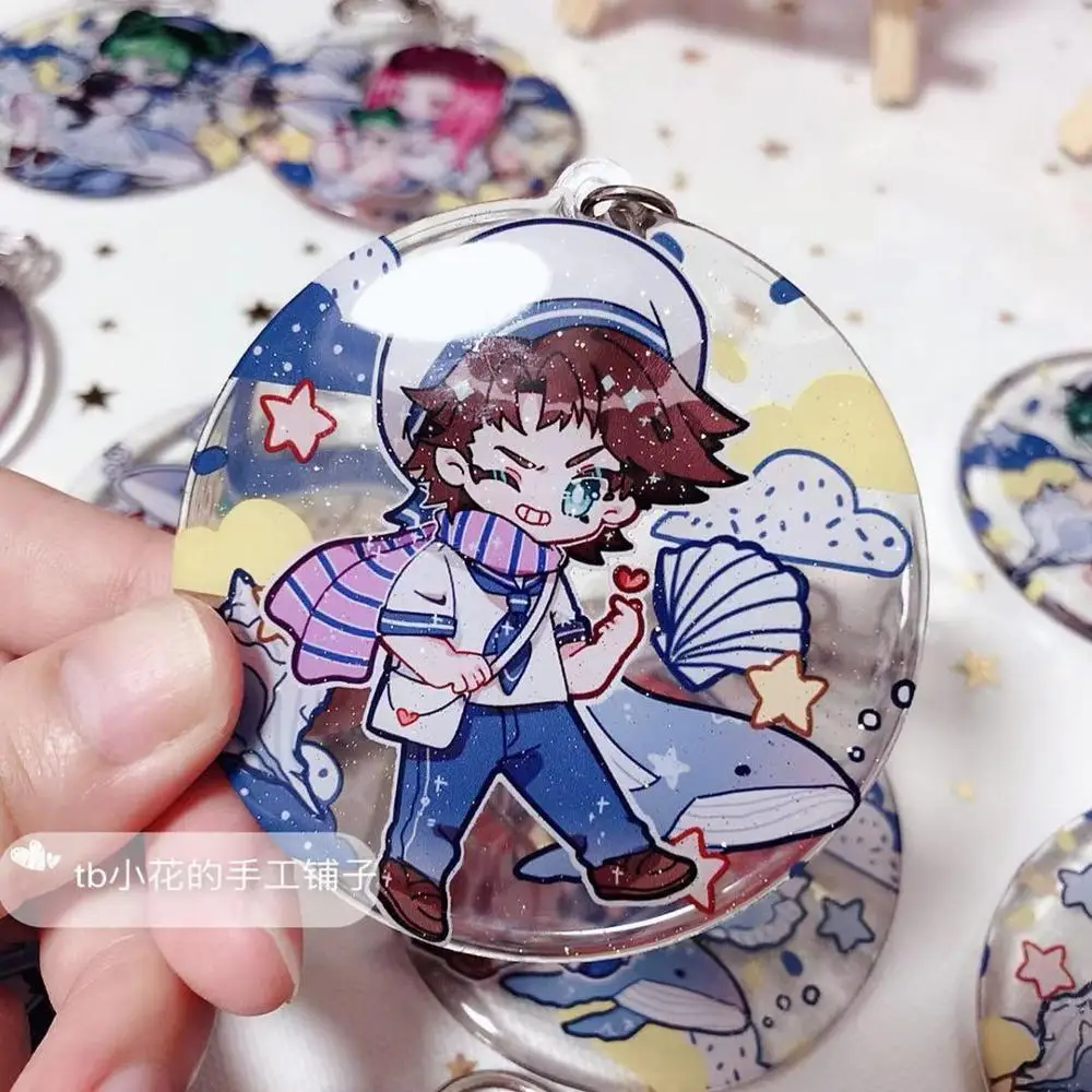 Аниме JOJO невероятное приключение Золотой ветер Гвидо MISTA Bucciarati Giorno кисибэ Косплэй акриловый брелок кольцо для ключей - Цвет: 09