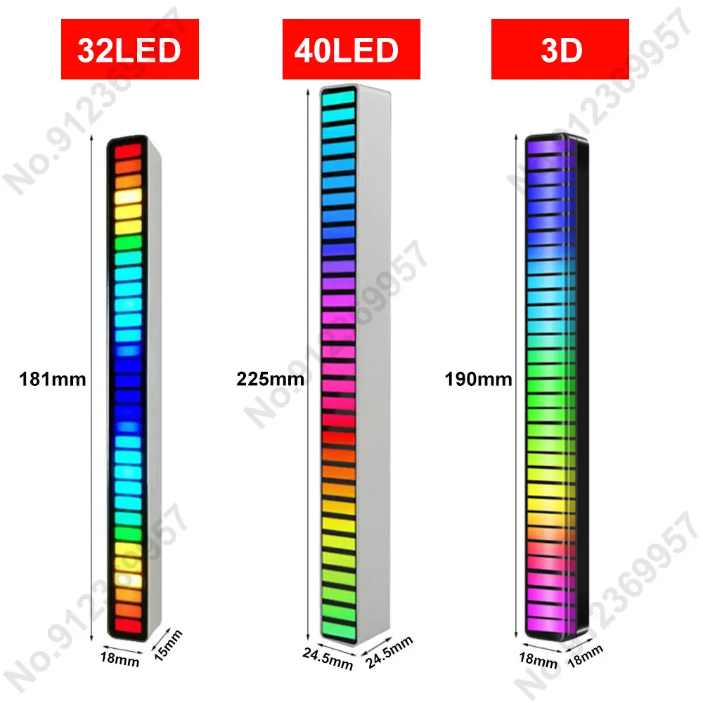 LED Light RGB Sound Control Lights App Control Music Rhythm Colorful Pickup LAMP DJ Disco Car TV computer desktop Decora Lights