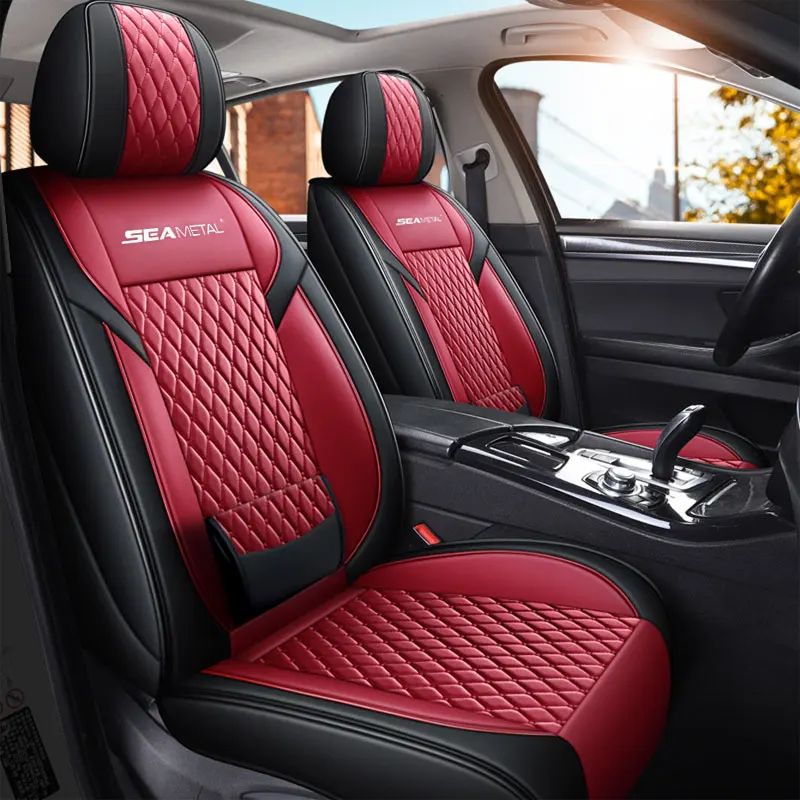 Luxury PU Leather Car Seat Covers Universal Fit