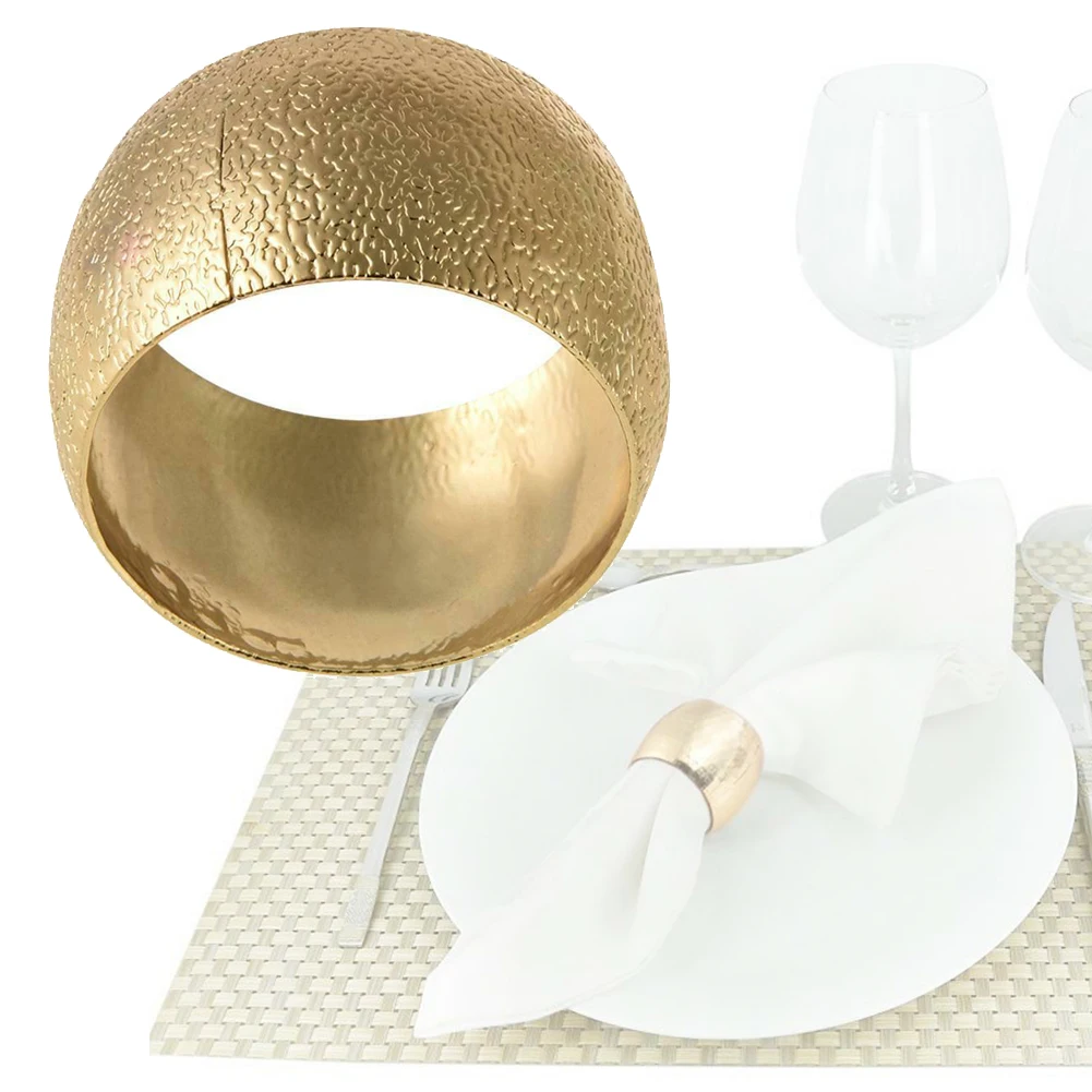 Столовая посуда, металлический держатель, декор стола, современное кольцо для салфеток, пряжка для салфеток, круглая мини-Рождественская многоразовая домашняя гостиничная Свадебная вечеринка