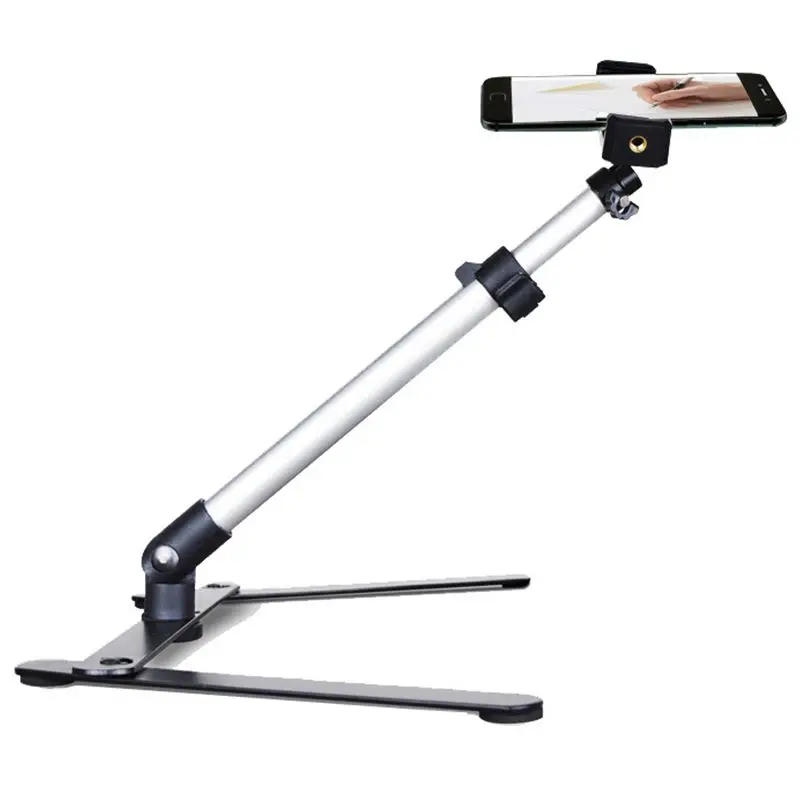  Photography Adjustable Table Top Stand Set Mini Monopod+Phone Clip Fill-In Light Bluetooth Control