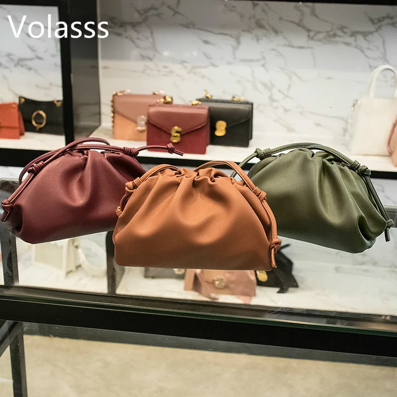 

2019 New Bag Single Shoulder Bags Fold Woman The Pouch Bag Day Clutch Party Envelope Purse Women Large Big Ruched Pillow Handbag