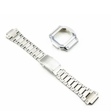 35th Anniversary Silver Set DW5600/5610 Watchband Strap Bezel Accessories Modification 100%Stainless Steel