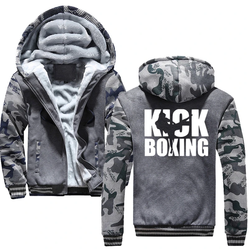 Sudadera con capucha de kick hombre, abrigo cálido grueso de lana informal, con cremallera, ropa de invierno|Sudaderas con capucha y sudaderas| - AliExpress