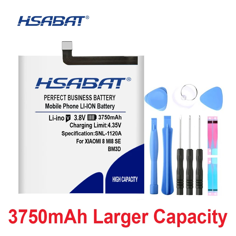 HSABAT 0 цикл 3760mAh BM3D Аккумулятор для Xiaomi 8 SE MI8 SE M8 SE высококачественный запасной аккумулятор для мобильного телефона