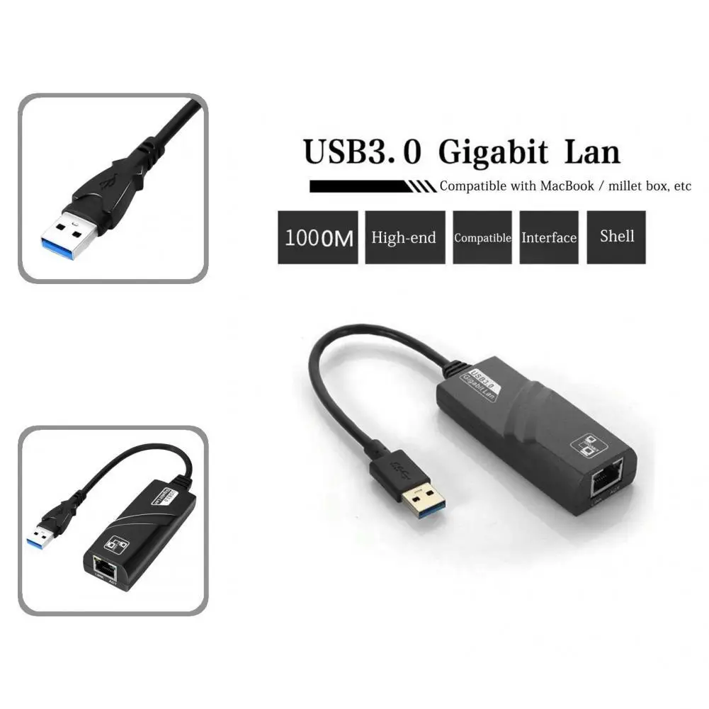 USB Network Adapter ABS Internet Adapter Portable Wide Compatibility